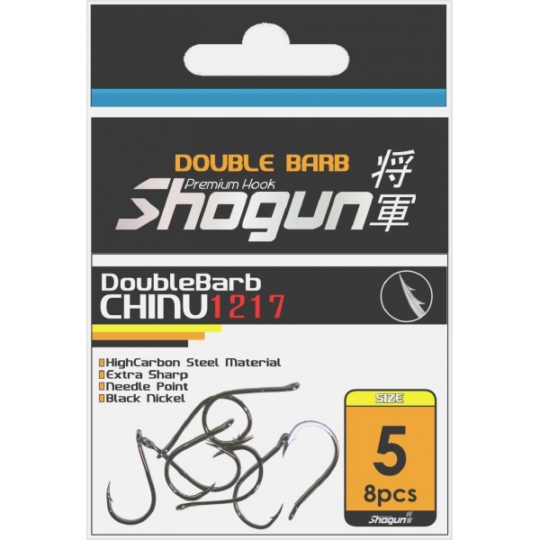 Shogun 1217 Chinu Delikli Çift Tırnaklı Olta İğnesi No:5