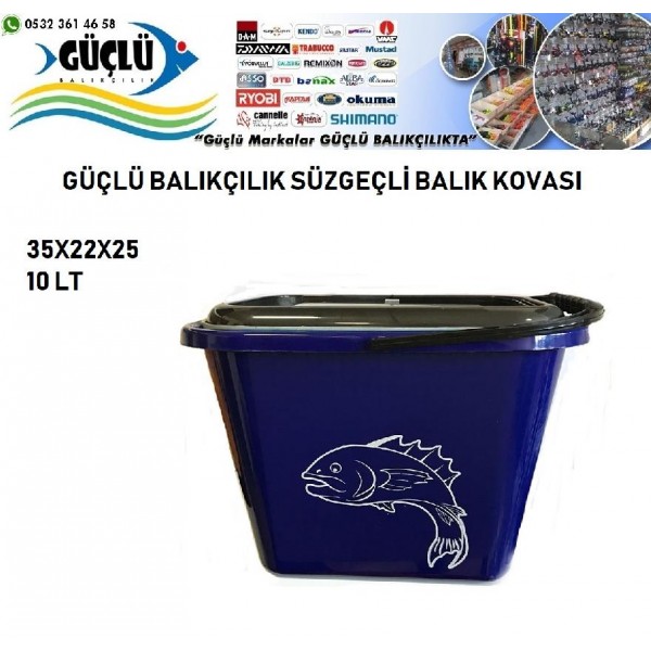 Süzgeçli Balık Kovası 10Lt