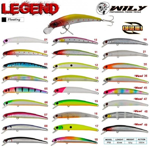 Wily Legend 9 Cm Maket Balık 5.8 Gr 0 - 0.6M Renk 01