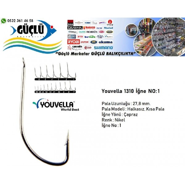 Youvella 1310 Çapraz Nickel Olta İğnesi No:12