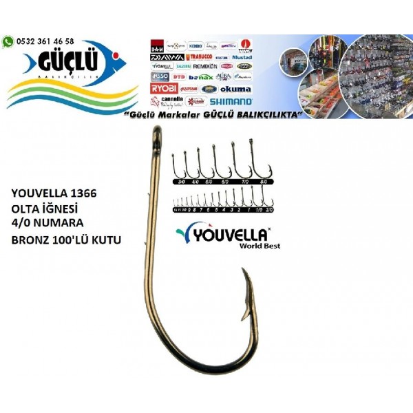 Youvella 1366 Bronz 100’Lü Kutu No:4/0