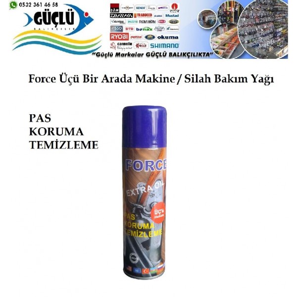 Makina  Silah Bakım Yağı 3 Lü Kullanım Force Extra Oıl