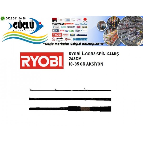 Spin Kamışı Ryobi İ-Cor 6 Spin 243 Cm 10-35 Gr Aksiyonlu