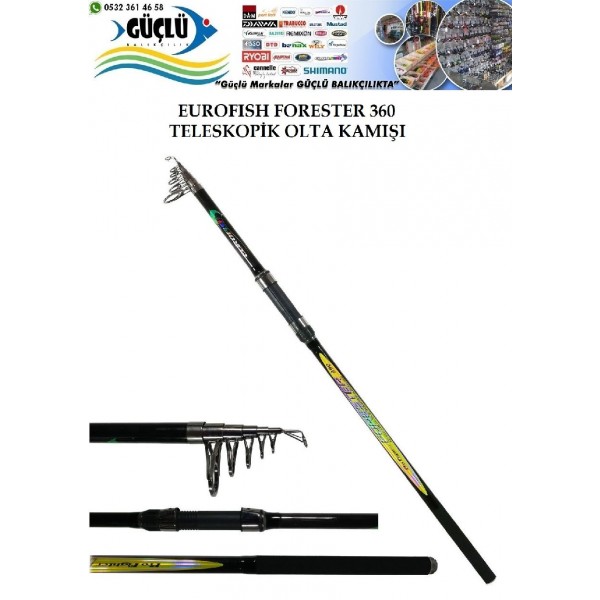 Teleskopik Olta Kamışı Eurofısh Forester 360Cm 100-200Gr