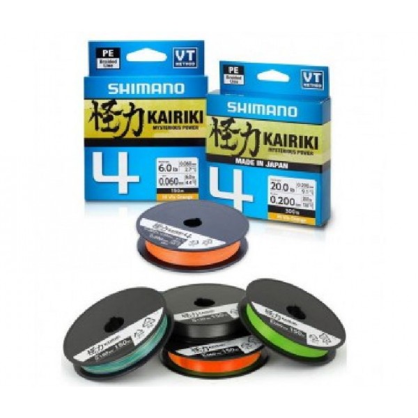 İp Misina Shimano Kairiki 4 Mantis Green (Yeşil) 0,16 150Mt  4Kat