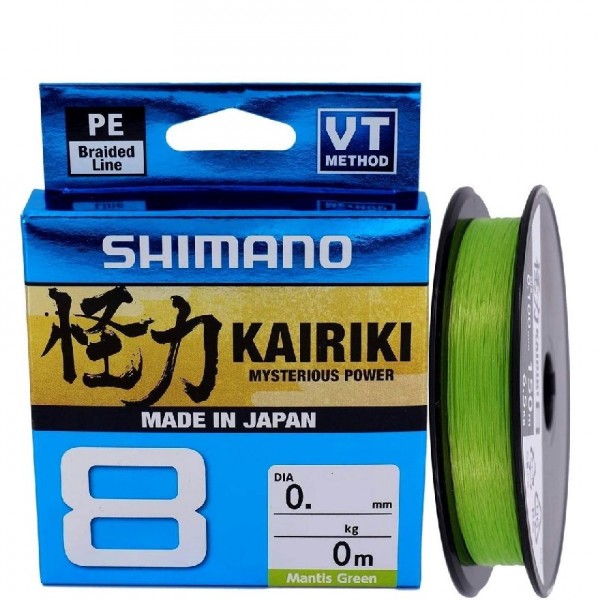 İp Misine Shimano Kairiki MantisGreen Yeşil 0,06mm 300 metre 8kat