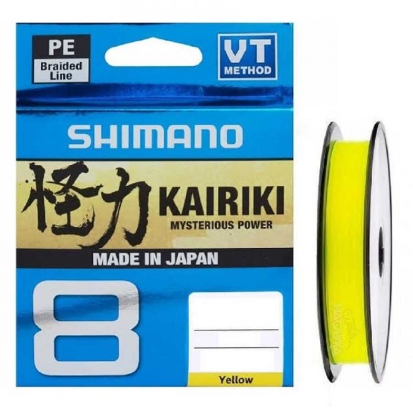 İp Misine Shimano Kairiki Yellow Sarı 0,06Mm 300 Metre 8Kat