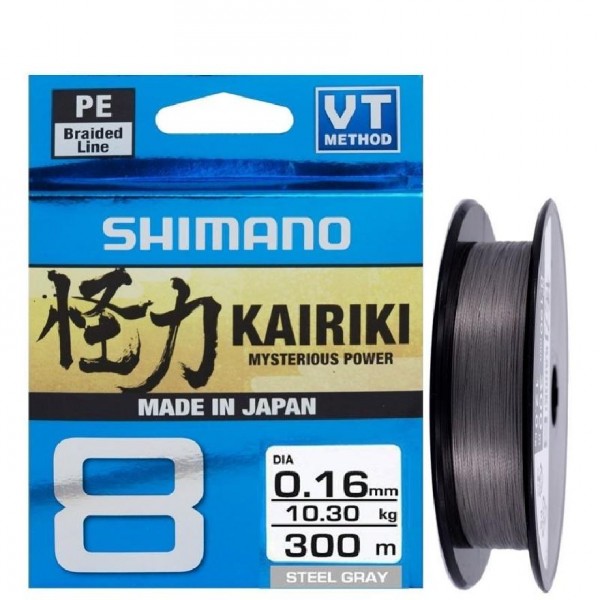 Shimano Kairiki 8 Kat İp Misina Stell Gray (Gri)  300 Metre 0,13Mm