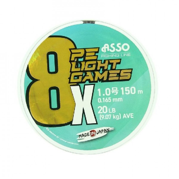 Asso 8X Light Games PE 1.2 Moss Green İp Misina 150mt 0,185MM