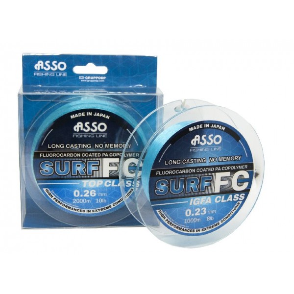 Asso Surf Fc Coated Copolymer 1.000Mt Long Casting Blue 0,26Mm