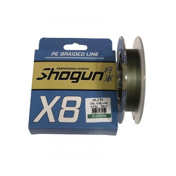 Shogun 8X 150 mt 0,10mm İp Misina Dark Green
