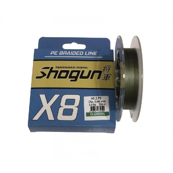 Shogun 8X 150 mt 0,18mm İp Misina Dark Green