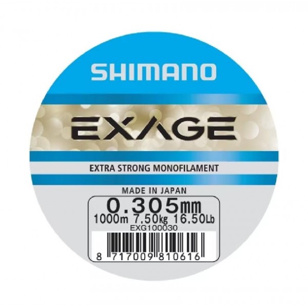Shimano Exage 1000m 0.305mm Steel Grey Monoflament Misina