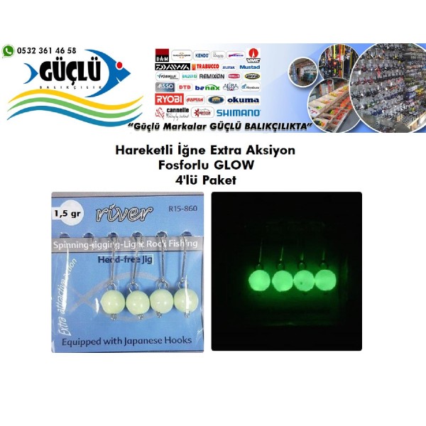 FOSFORLU HAREKETLİ JİG HEAD RİVER 1,5 GR