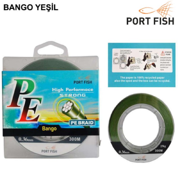 Portfish PE Bango 4 Kat İp Misina 150mt 0,20MM