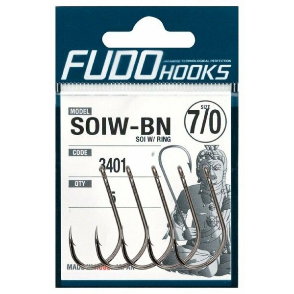 Fudo 3400 SOI W/RING 3/0 NIKEL 9PCS