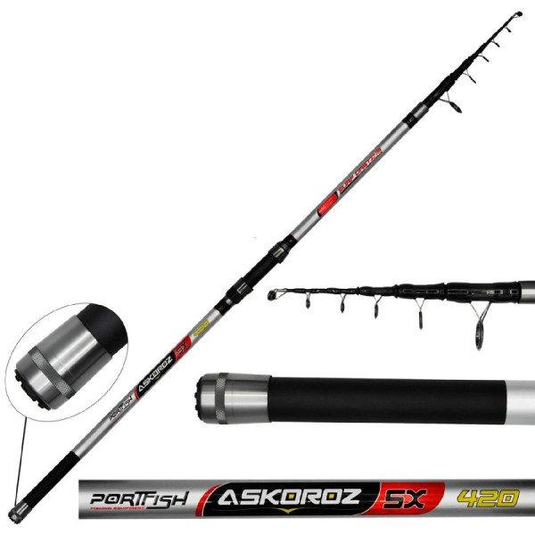 Portfish Askoroz SX Surf Carbon Kamışı UP - 250 gr 420 CM