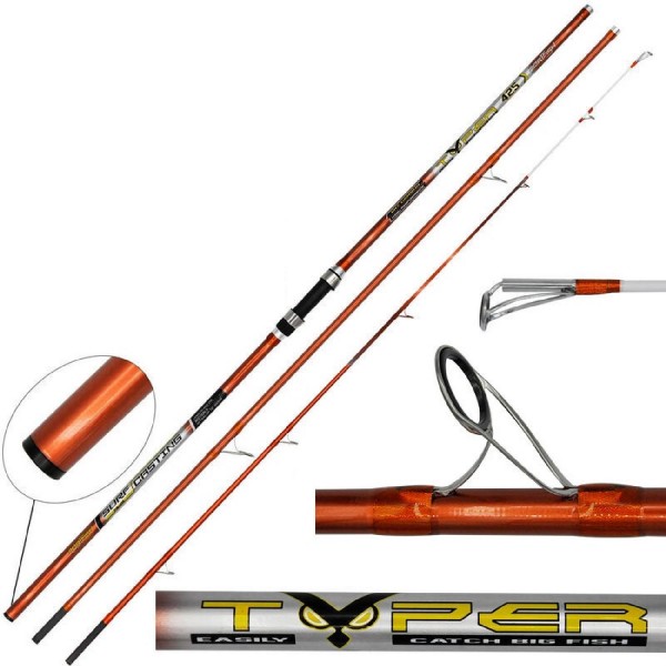 Portfish Typer 425cm 300gr 3Parça IM7 Karbon Surf Kamış