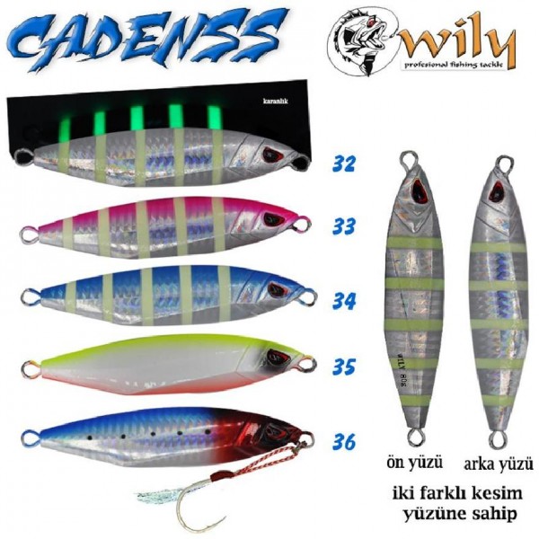 Jig Wily Cadenss Jig 60Gr 82Mm Renk:36