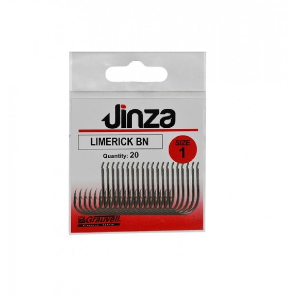 Jinza 57030 Limerik Bn Siyah Olta İğnesi 20’Li Paket No:1