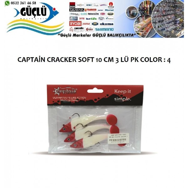 Levrek Turna Silikonu Captaın Cracker Soft 10 Cm 3 Lü Pk Renk : 4
