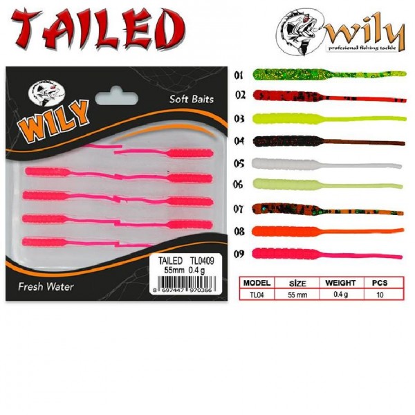 Lrf Silikonu Wily Tailed 5.5 Cm 0.4 Gr 10’Lu Pk Renk:02