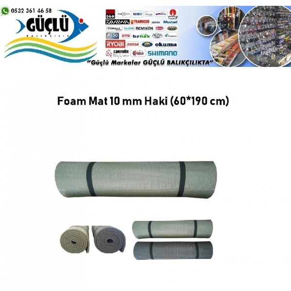 Mat 10 mm Haki 60x190 Foam