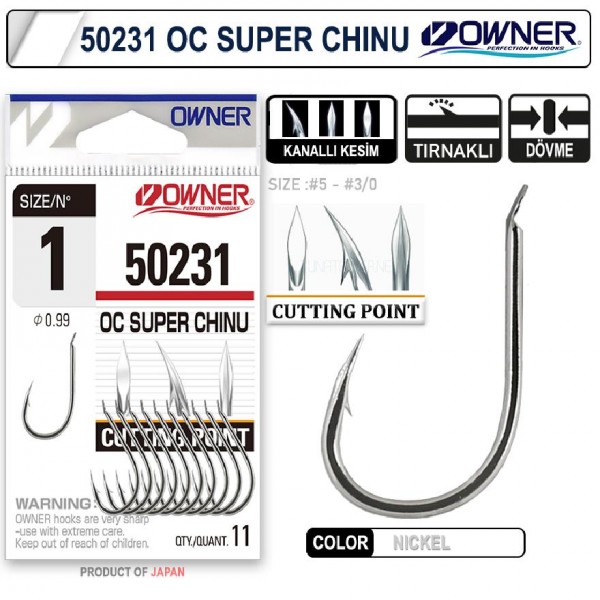 Owner 50231 Cut Super Chinu White İğne NO:1/0