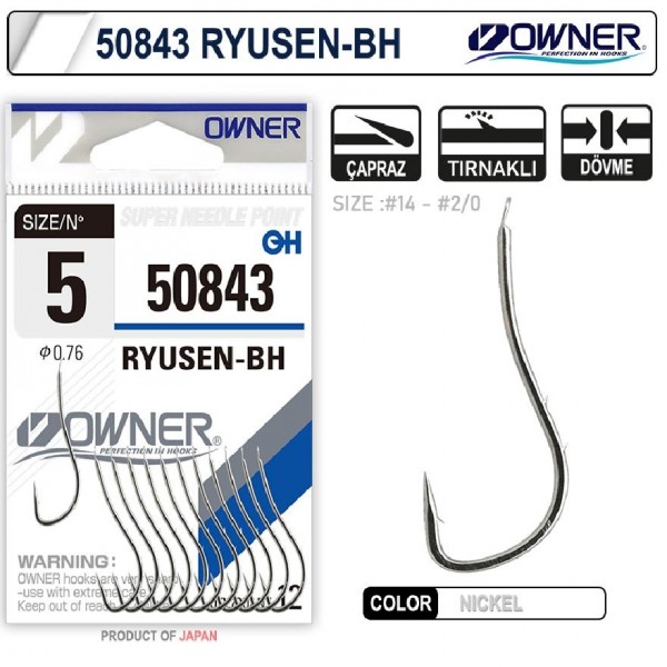 Owner 50843 Ryusen-Bh White Nikel İğne No 3
