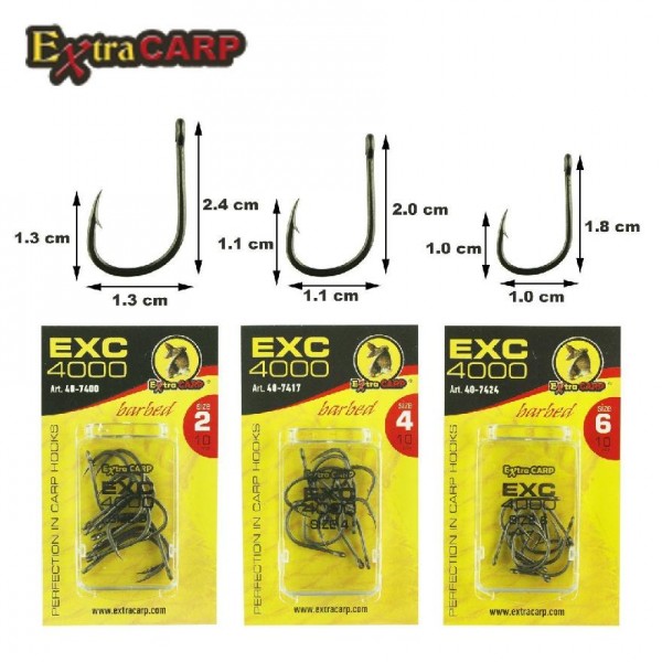 Sazan İğnesi Extracarp Hooks Exc 4000 4 No 10 Lu Paket