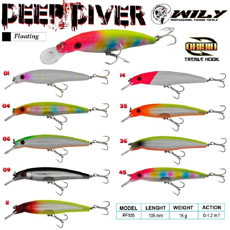 Wily%20Deep%20Diver%2010.5%20Cm%20Maket%20Balık%2016%20Gr%20(0-1.2M)%20Renk:01