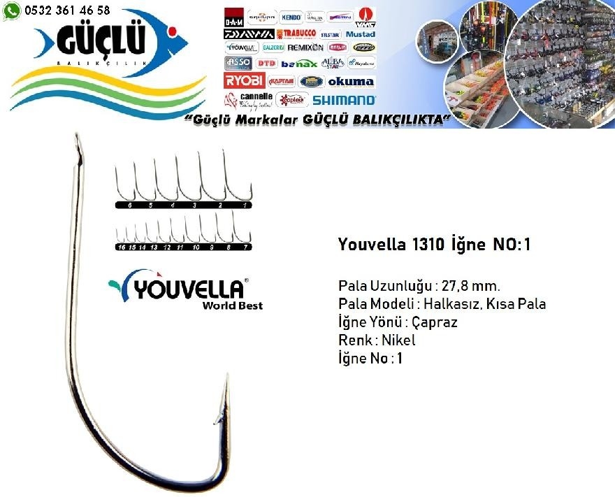 Youvella%201310%20Çapraz%20Nickel%20Olta%20İğnesi%20No:1