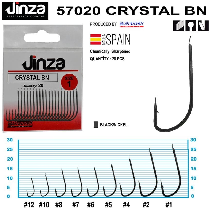 Jinza%2057020%20Crystal%20Bn%20Siyah%20Olta%20İğnesi%2020’Li%20Paket%20No:1