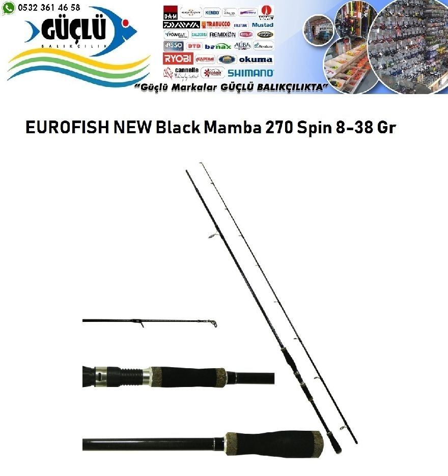 SPİN%20KAMIŞI%20EUROFISH%20NEW%20Black%20Mamba%20270%208-38%20Gr