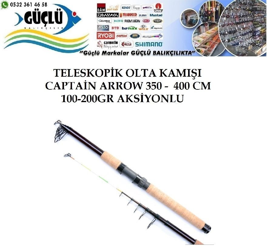 Teleskopik%20Kamış%20Captain%20Arrow%20Kamış%20350%20Cm%20100-200%20Gr