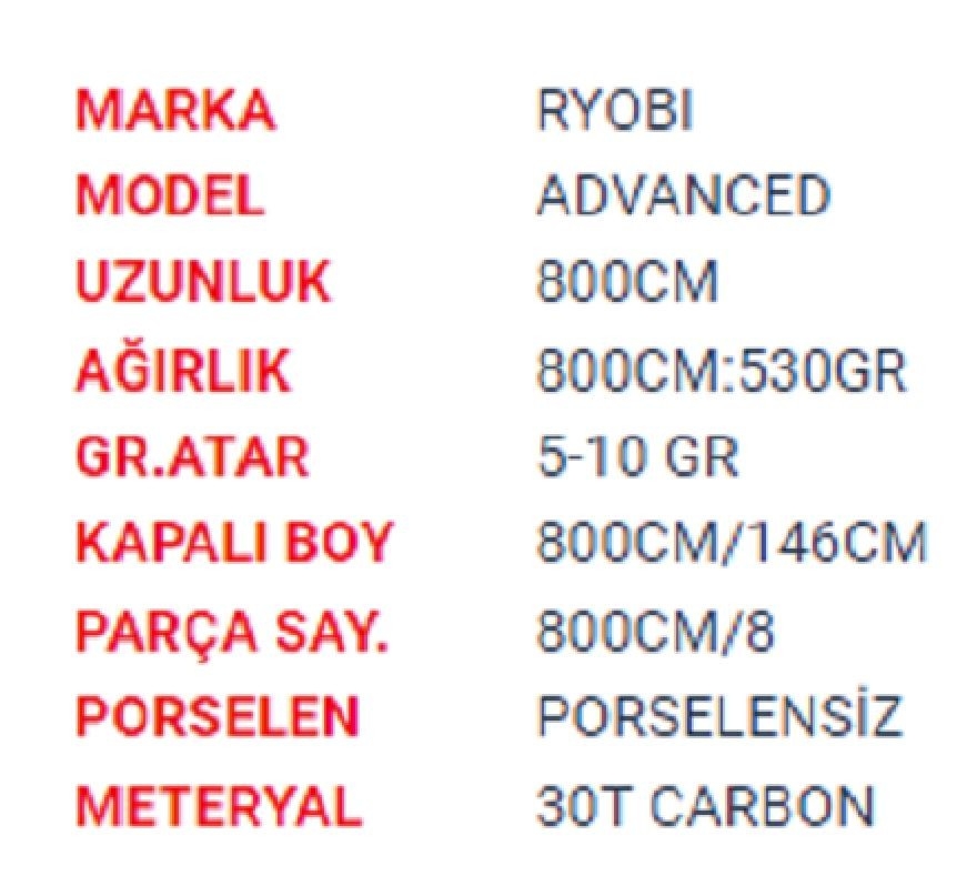 Ryobı%20Advanced%20800%20Cm%20Halkasız%20Göl%20Kamışı