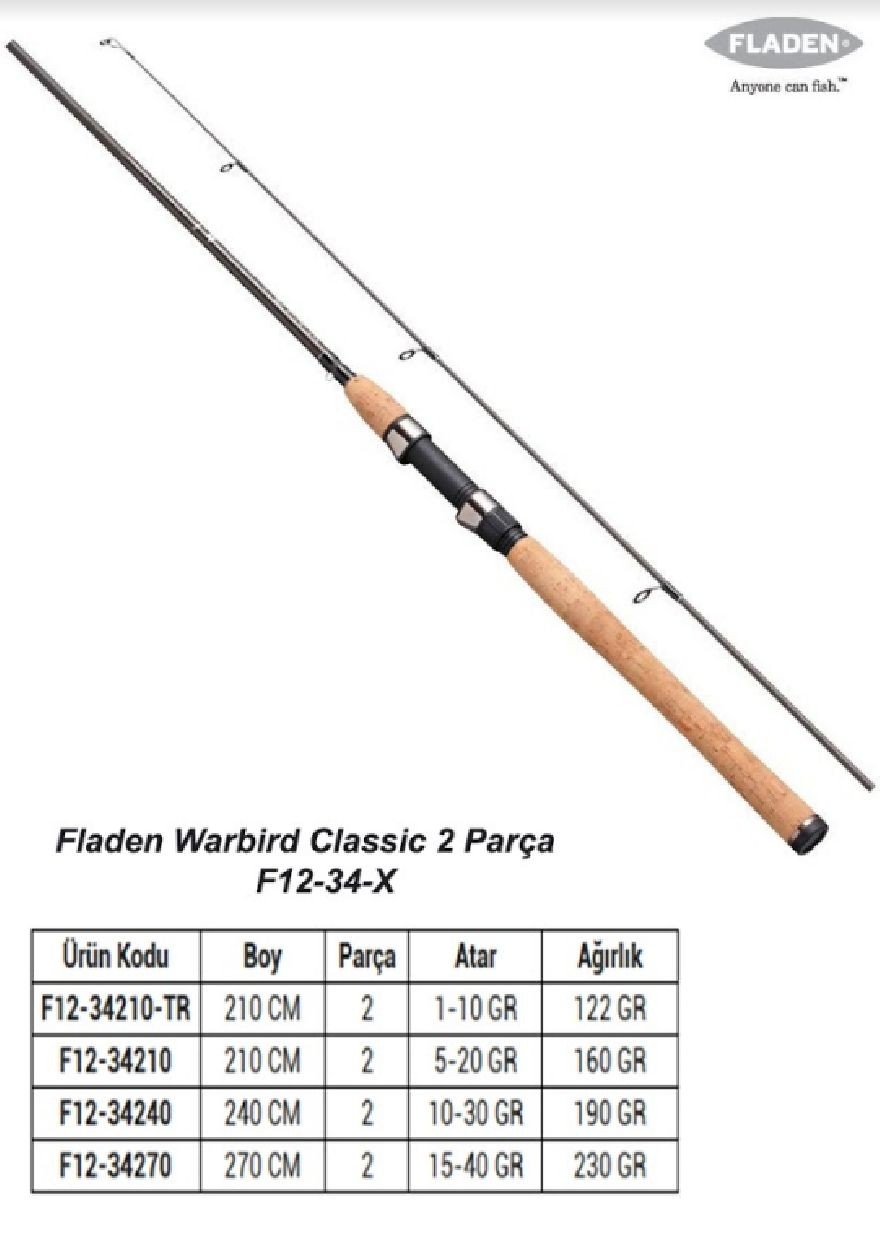 Fladen%20Warbird%20Classic%20Spin%20Kamışı%20270%20Cm%20Karbon%20Mantar%20Sap