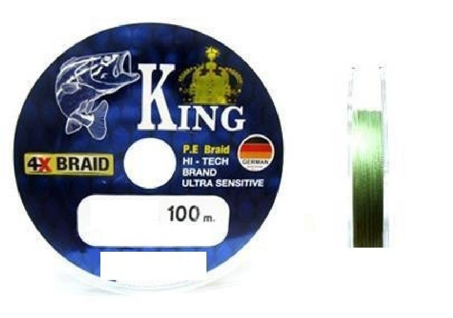 King%20Braid%20Ultra%20Sensitive%20Alman%20İp%20Misina%204X%20Pe%20Örgü%200,16Mm