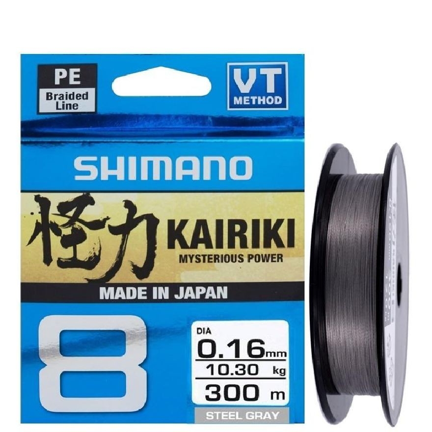 Shimano%20Kairiki%208%20Kat%20İp%20Misina%20Stell%20Gray%20(Gri)%20300%20Metre%200,13Mm