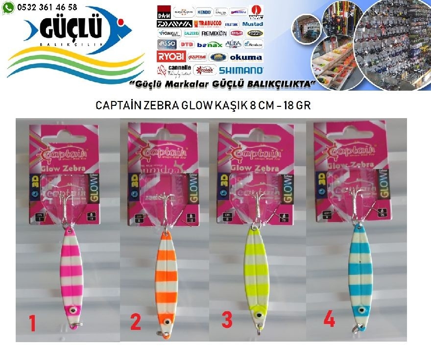 Zebra%20Glow%20Kaşık%20Captain%20Marka%2018%20Gr%208%20Cm%20Renk:4