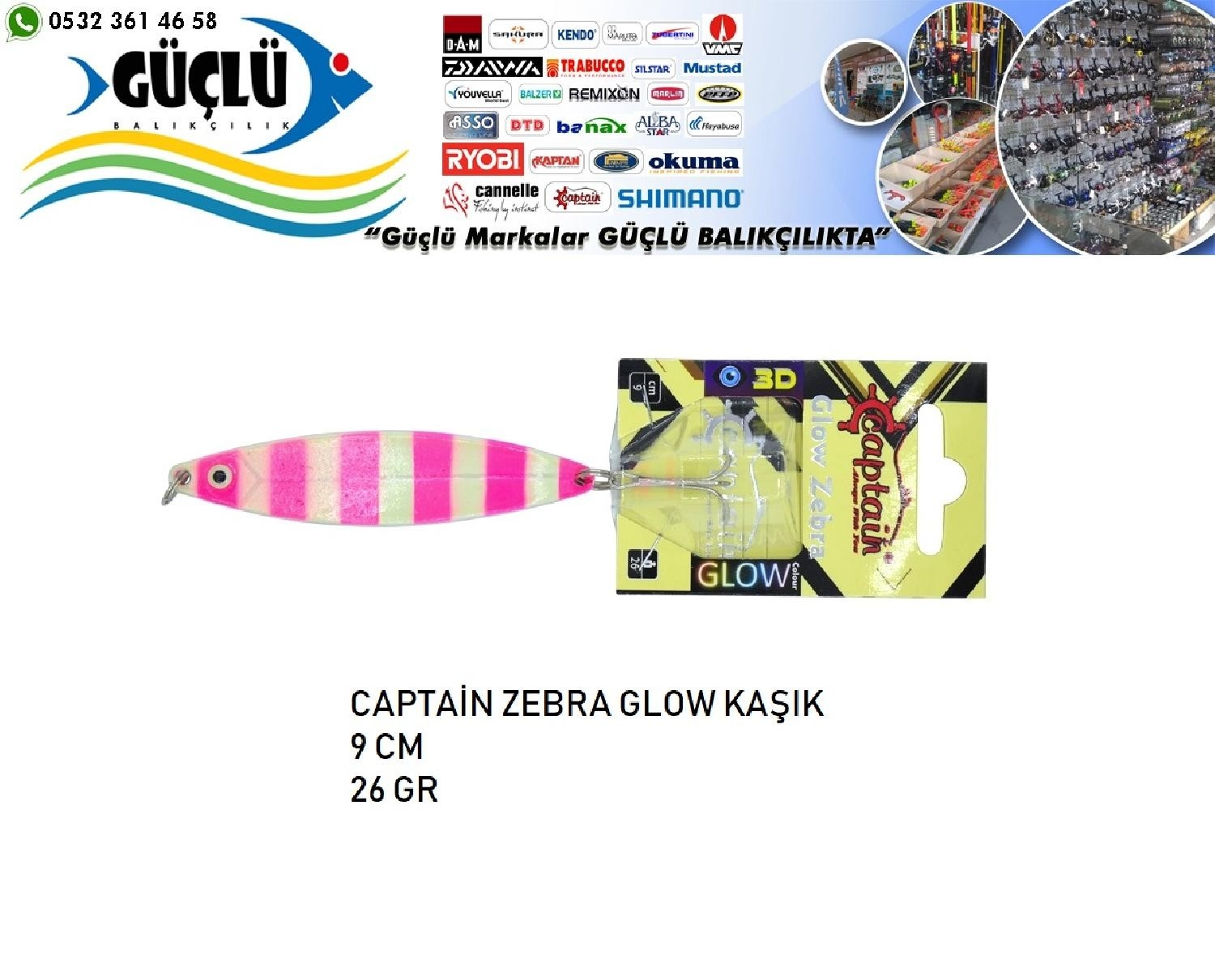 Zebra%20Glow%20Kaşık%20Captain%20Marka%2028%20Gr%209%20Cm