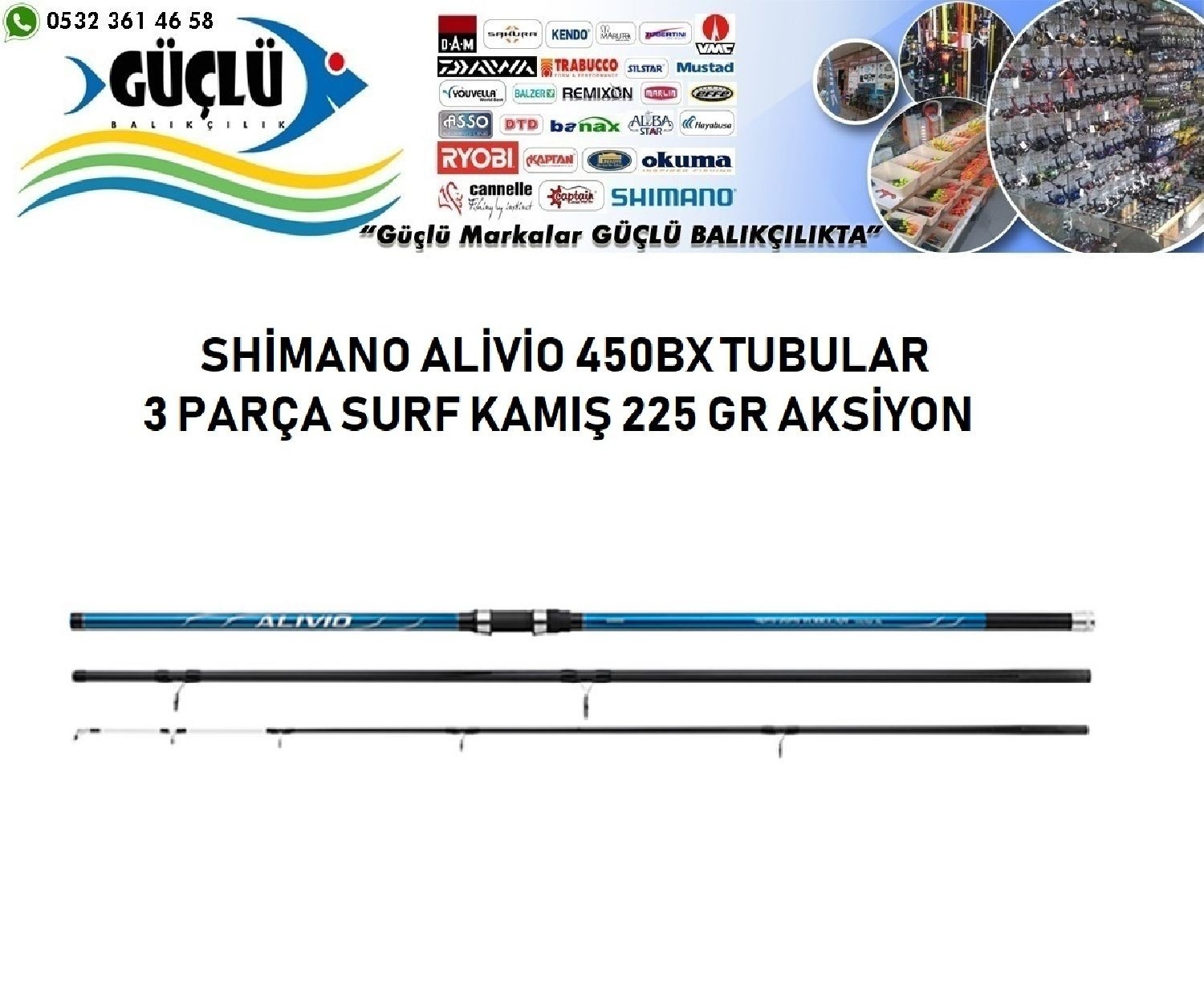 3%20Parça%20Surf%20Kamış%20Shımano%20Alivio%20450Bx%20Tubular%20225Gr%20Aksiyonlu