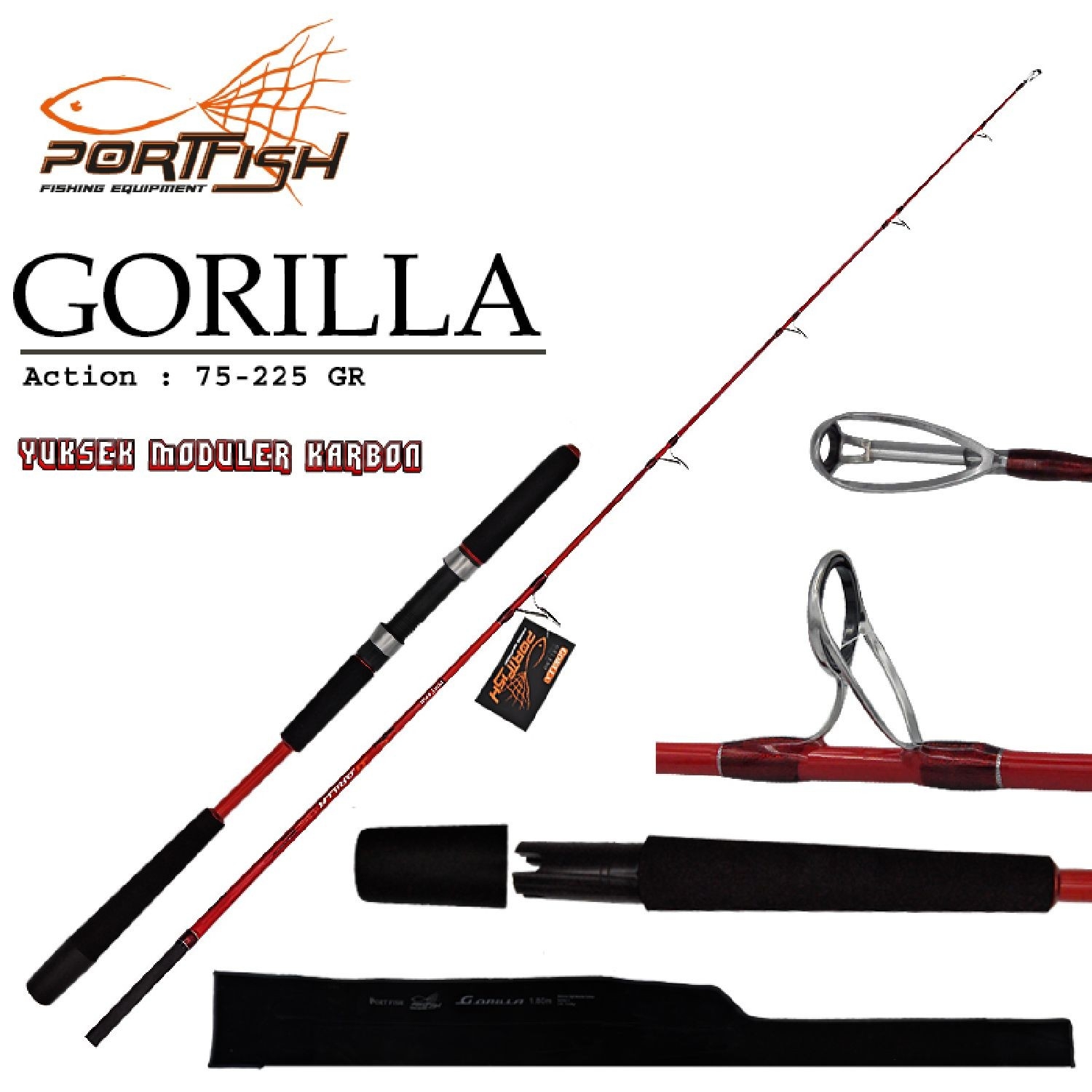 Portfish%20Gorilla%20Jig%20Kamışı%20180%20cm%2075-225%20gr%202%20Parça