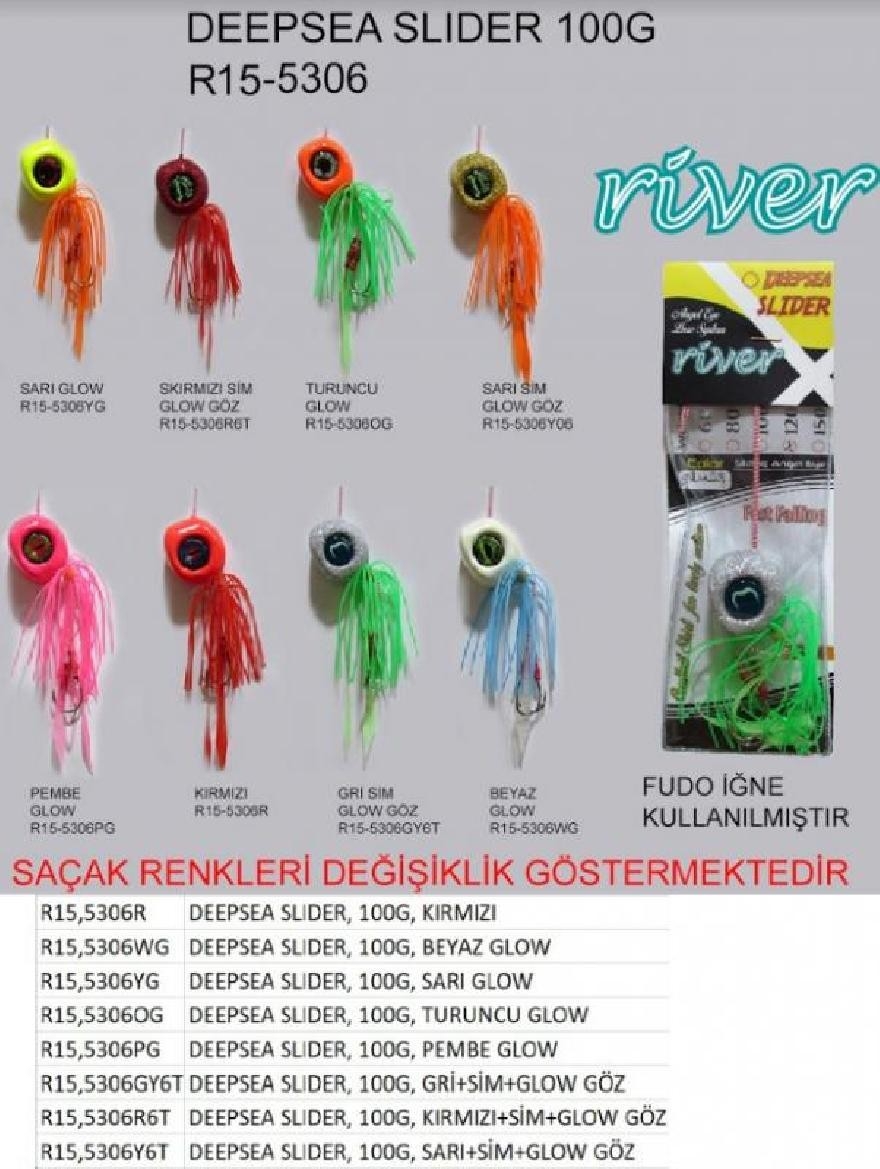 Derin%20Su%20Jig%20Yemi%20River%20Deepsea%20Slider%20100Gr%20Renk:06Gy6t