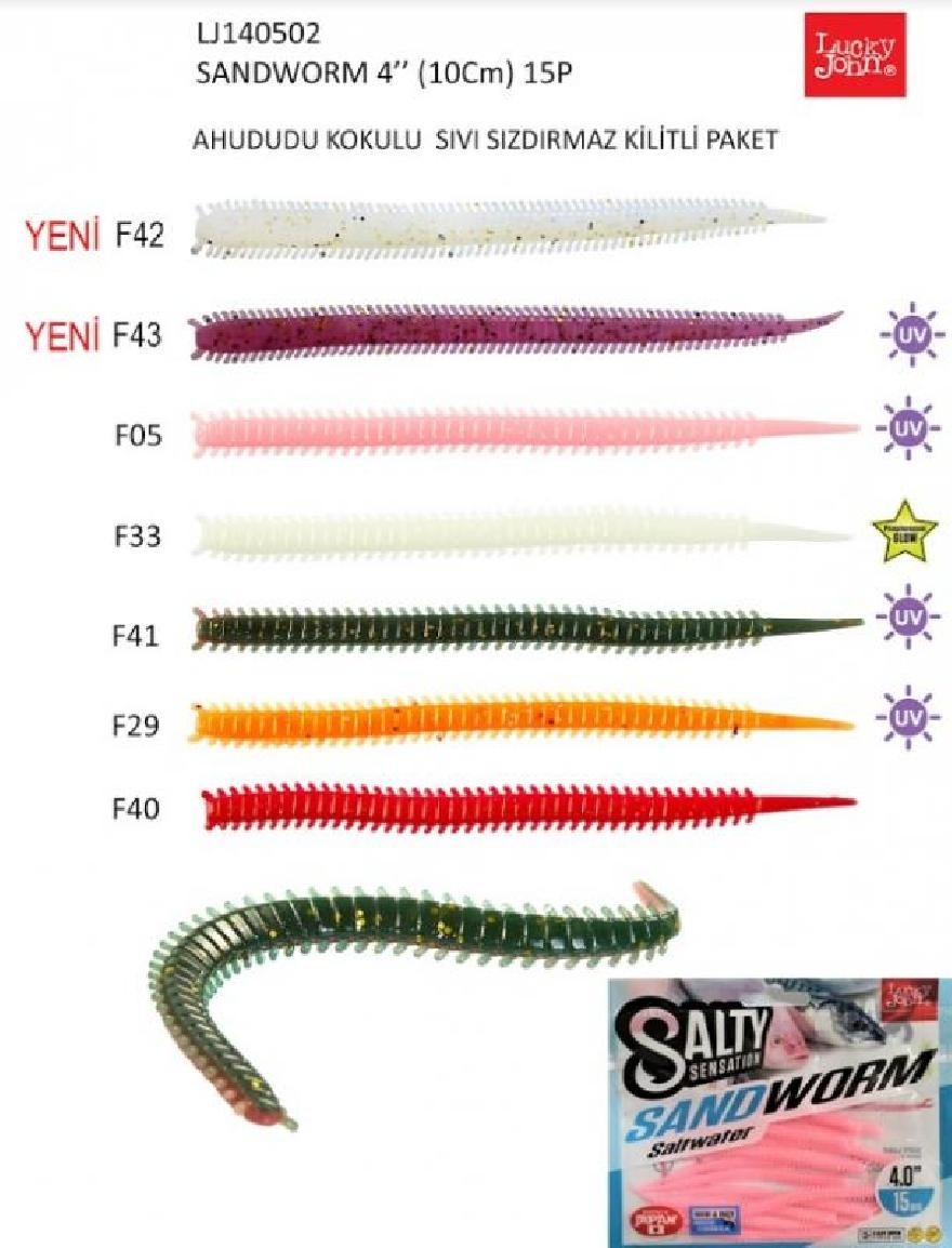 Lrf%20Silikonu%20Luckyjohn%20Sandworm%2010Cm%20Kokulu%2015’Li%20Pk%20Renk:F29n