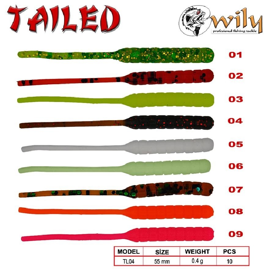 Lrf%20Silikonu%20Wily%20Tailed%205.5%20Cm%200.4%20Gr%2010’Lu%20Pk%20Renk:03