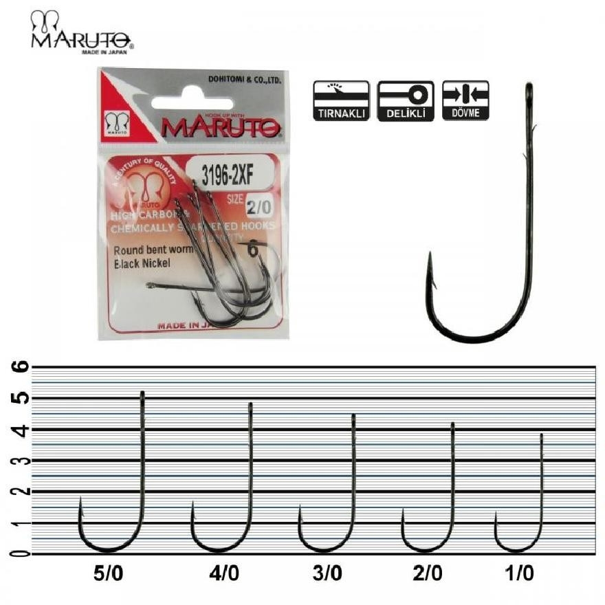 Maruto%203196-2Xf%20Bn%20Delikli%20Tırnaklı%20Olta%20İğne%20No:1/0