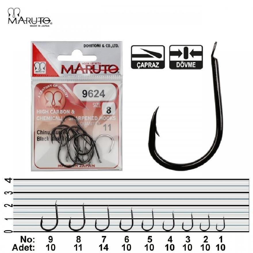 Maruto%209624%20Bn%20Siyah%20Olta%20İğnesi%20No:8