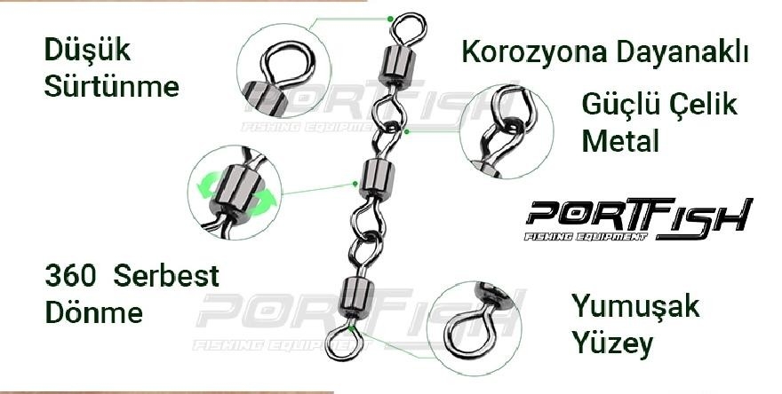 Portfish%20Bl-1019%20Zincir%20Fırdöndü%20(3%20Lü)%20No:10