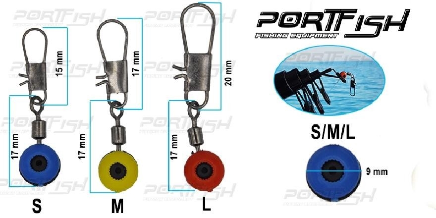 Portfish%20Bl-6015%20Stoperli%20Fırdöndülü%20Klips%20M%20Beden